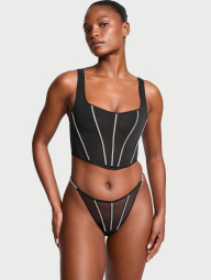 Корсетный топ Victoria's Secret со стразами 1160065379 (Черный XL)