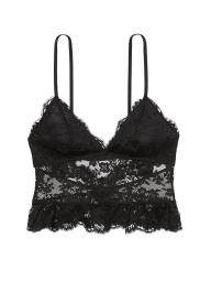 Мереживний бюст-топ Victoria's Secret з оборкою 1160069436 (Чорний L)
