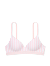 Бюстгальтер без кісточок Victoria's Secret 1160074865 (Білий/Рожевий 40C)