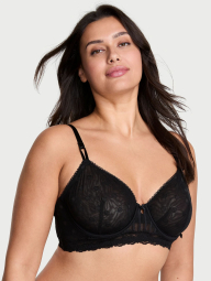 Бюстгальтер с кружевной отделкой Victoria's Secret 1160202789 (Черный 34B)