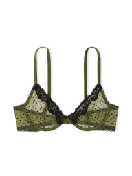 Полупрозрачный бюстгальтер Victoria's Secret в горошек 1160520973 (Зеленый 32B)