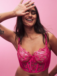 Корсетний топ Victoria's Secret з вишивкою 1160575987 (Рожевий S)