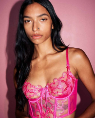 Корсетний топ Victoria's Secret з вишивкою 1160575987 (Рожевий S)
