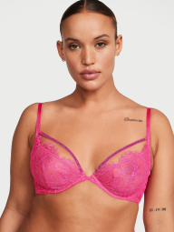 Кружевной бюстгальтер Victoria's Secret со стразами 1160691592 (Розовый 34C)