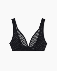 Женский бралетт Emporio Armani сетчатый бюст 1160755760 (Черный S)