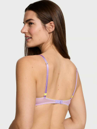 Сетчатый бюстгальтер с кружевной отделкой Victoria's Secret 1160761234 (Сиреневый 32B)