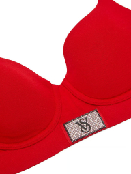 Бюстгальтер Victoria's Secret с логотипом из страз 1160790324 (Красный 36D)