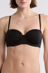 Гладкий бюстгальтер Calvin Klein со съемными бретелями 1161426938 (Черный 34C)