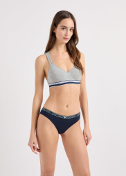 Женский бралетт Emporio Armani с логотипом 1161628631 (Серый XS)