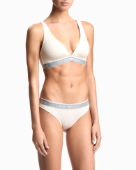 Женский бралетт Emporio Armani с логотипом 1161675184 (Молочный M)