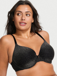 Бюстгальтер Victoria's Secret с блеском 1162065804 (Черный 34B)