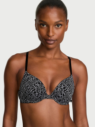 Бюстгальтер Push-Up Victoria's Secret с принтом 1162282815 (Черный/Белый 36C)