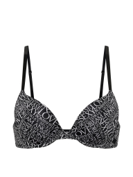 Бюстгальтер Push-Up Victoria's Secret с принтом 1162282815 (Черный/Белый 36C)