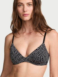 Бюстгальтер Push-Up Victoria's Secret с принтом 1162282817 (Черный/Белый 38C)