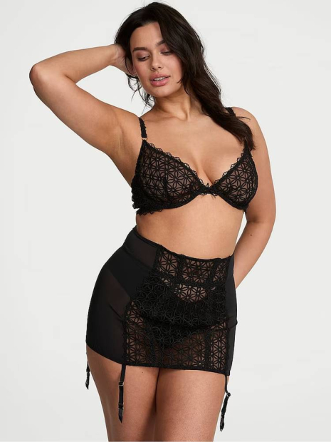 Корсет-спідниця з підв'язками Victoria's Secret 1159850857 (Чорний XS)