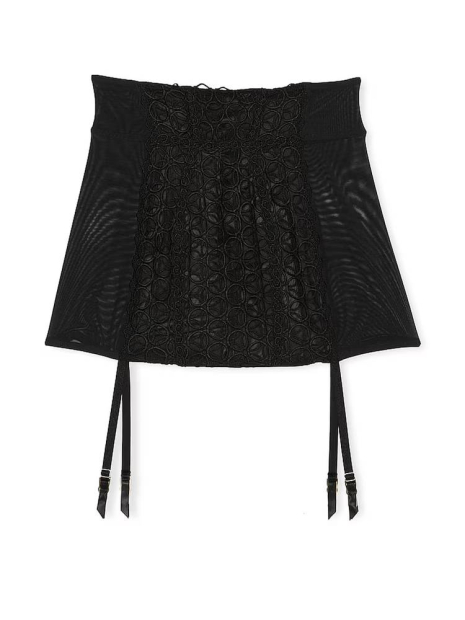 Корсет-спідниця з підв'язками Victoria's Secret 1159850857 (Чорний XS)