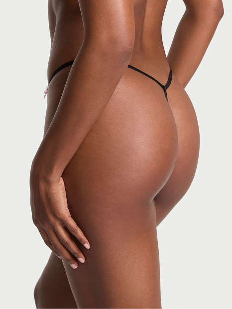 Комплект з вишивкою Victoria's Secret пояс для панчохи та трусики стрінг 1159854372 (Різні кольори S)