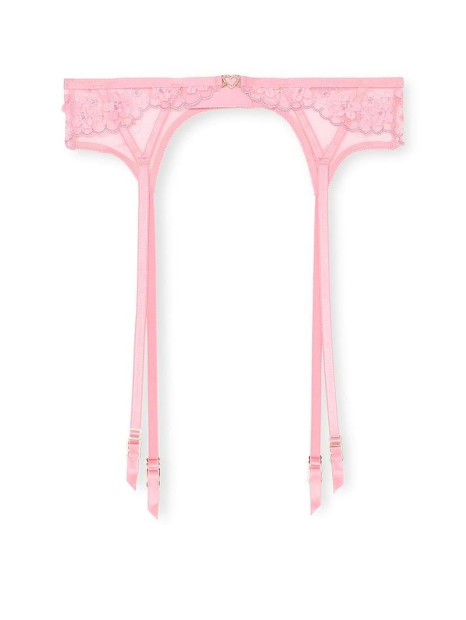 Мереживний пояс для панчіх Victoria's Secret з вишивкою 1159860816 (Рожевий XS/S)