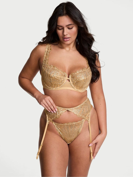 Пояс для чулок Victoria's Secret с вышивкой 1159864132 (Золотистый XS/S)
