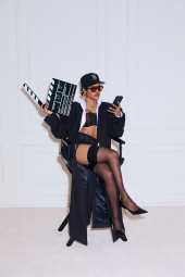 Корсет-спідниця з підв'язками Victoria's Secret 1159850857 (Чорний XS)