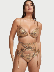 Пояс для чулок Victoria's Secret с пайетками 1159857105 (Бежевый XS/S)