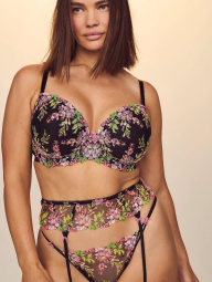 Пояс для чулок Victoria's Secret с вышивкой 1160387079 (Черный XS/S)