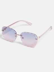 Солнцезащитные детские очки Guess без оправы со стразами 1159804351 (Розовый, One Size)