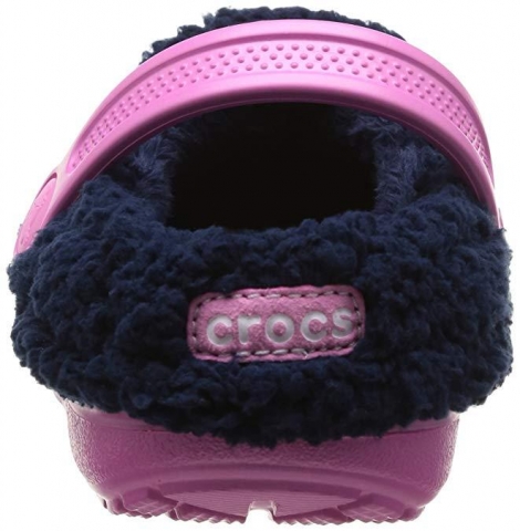 Розовые детские Crocs клоги с мехом art280590 (размер 17)