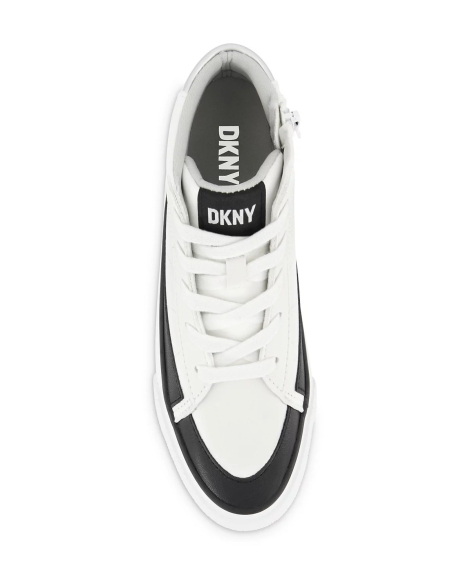 Детские высокие кроссовки DKNY из экокожи (2 US) 21,5 см Белый 1159825628