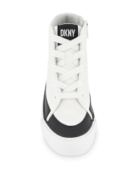 Детские высокие кроссовки DKNY из экокожи  (12 US) 19 см Белый 1159825633