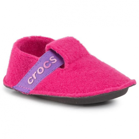 Тапочки комнатные теплые Crocs детские 1159764160 (Розовый, 25-26)