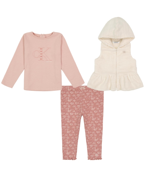 Детский комплект Calvin Klein кофта, штаны и жилетка 1159809063 (Разные цвета, 3-6M)