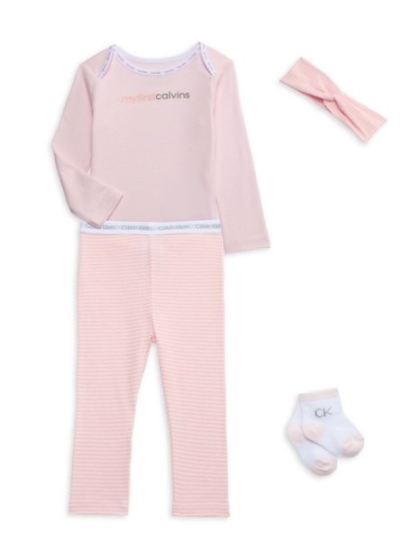 Дитячий комплект Calvin Klein з логотипом 1159828967 (Рожевий 3-6M)