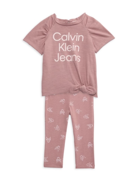 Дитячий костюм Calvin Klein футболка та штани 1159828980 (Рожевий 12M)