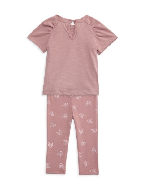 Дитячий костюм Calvin Klein футболка та штани 1159828980 (Рожевий 12M)