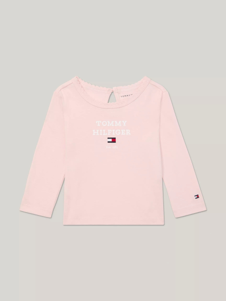 Детский лонгслив Tommy Hilfiger 1159836608 (Розовый 12M)