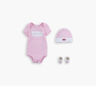 Детский комплект Levi's боди, шапка и пинетки 1159803267 (Розовый, 0-6M)