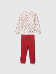 Комплект для малышей GAP лонгслив и мягкие штаны 1159836190 (Красный 12-18M)