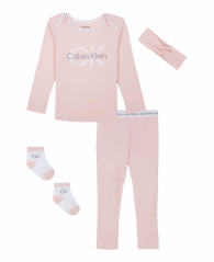 Детский комплект Calvin Klein с логотипом 1159837697 (Розовый 18M)