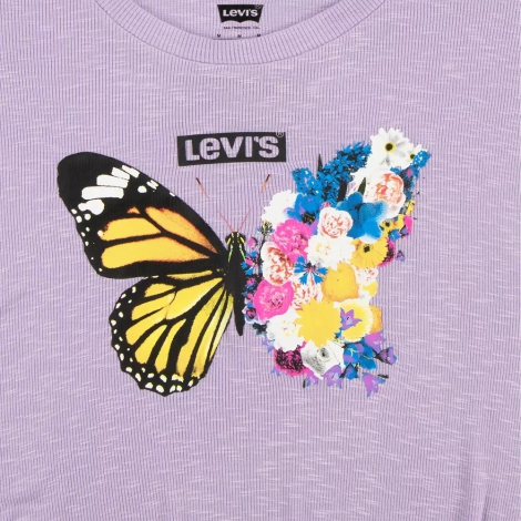 Дитяча футболка Levi's з малюнком 1159827065 (Бузковий 98-104)