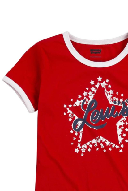 Детская футболка Levi's с логотипом 1159830863 (Красный 4)