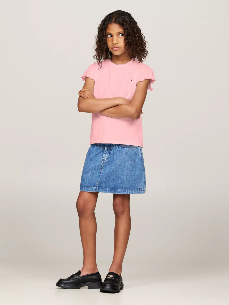 Детская футболка Tommy Hilfiger  с логотипом 1159836004 (Розовый XL)