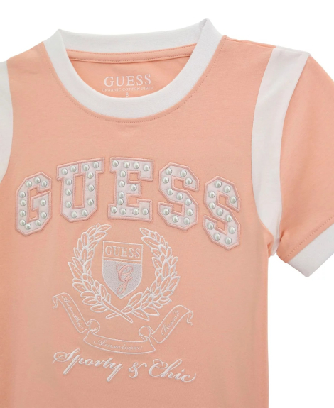 Дитяча футболка Guess з логотипом 1159837444 (Рожевий 8)