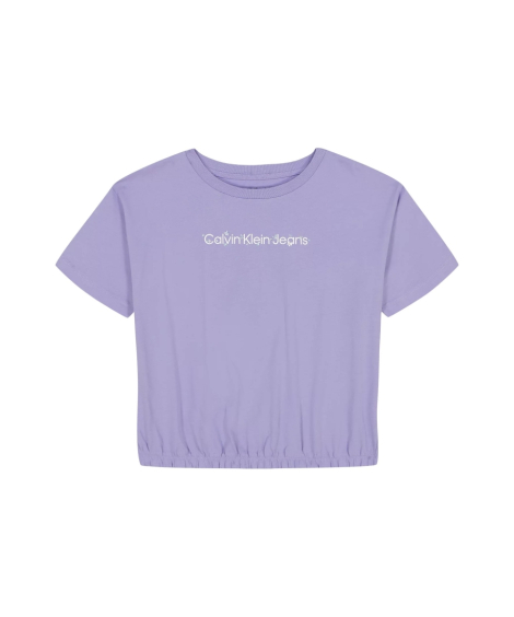 Дитяча футболка Calvin Klein Jeans з логотипом 1159837462 (Бузковий S)