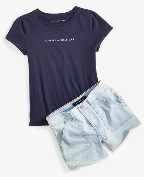 Детская футболка Tommy Hilfiger с логотипом 1159837581 (Синий 3T)