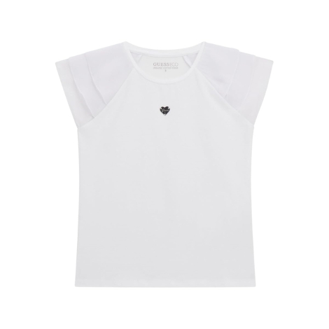 Дитяча футболка Guess з шифоновими рукавами 1159837620 (Білий 7)