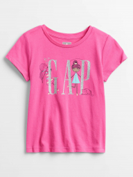 Детская футболка GAP с логотипом и рисунком art216484 (Розовый, размер 106 - 114 см)