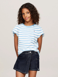 Детская футболка Tommy Hilfiger в полоску 1159833554 (Белый XXS)