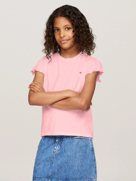 Детская футболка Tommy Hilfiger  с логотипом 1159836004 (Розовый XL)