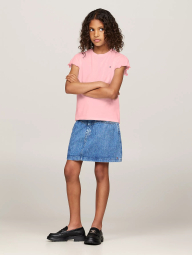 Детская футболка Tommy Hilfiger  с логотипом 1159836004 (Розовый XL)